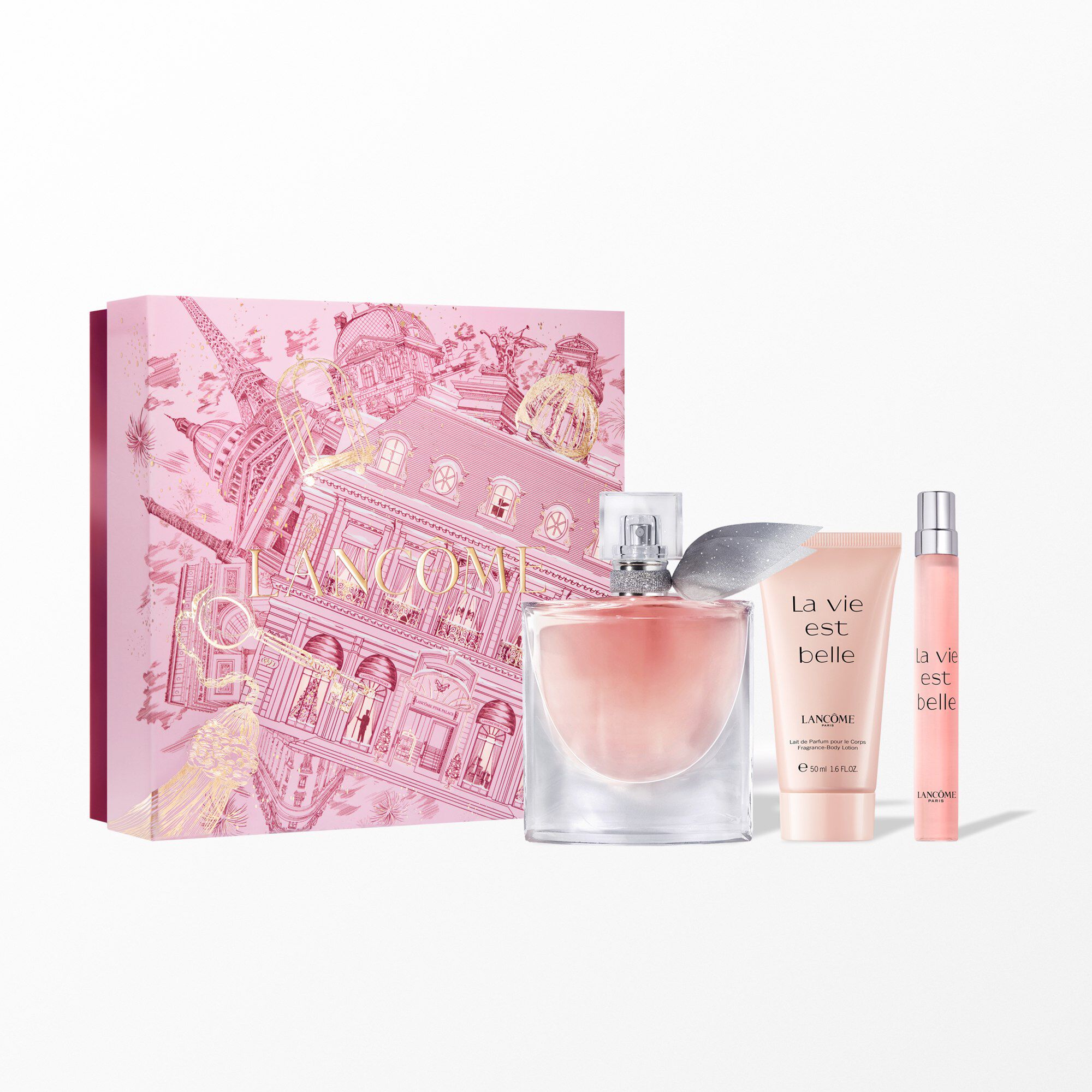 Cofre navideno La Vie Est Belle que contiene: LA VIE EST BELLE EDP 50ML - LA VIE EST BELLE EDP 10ML - LA VIE EST BELLE Locion corporal 50ML