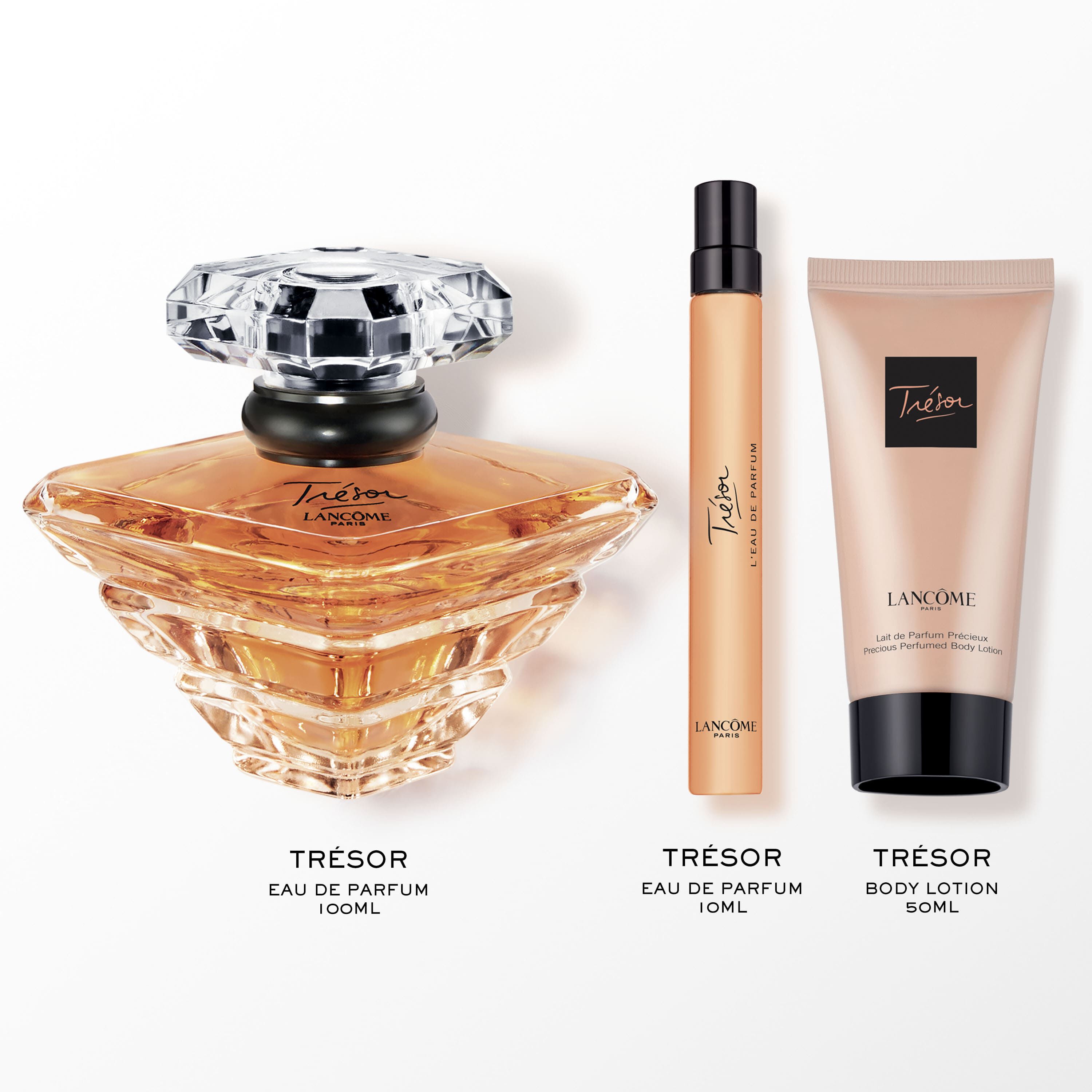 Cofre Tresor Eau de Parfum 100 ml, 10 ml y Locion Corporal