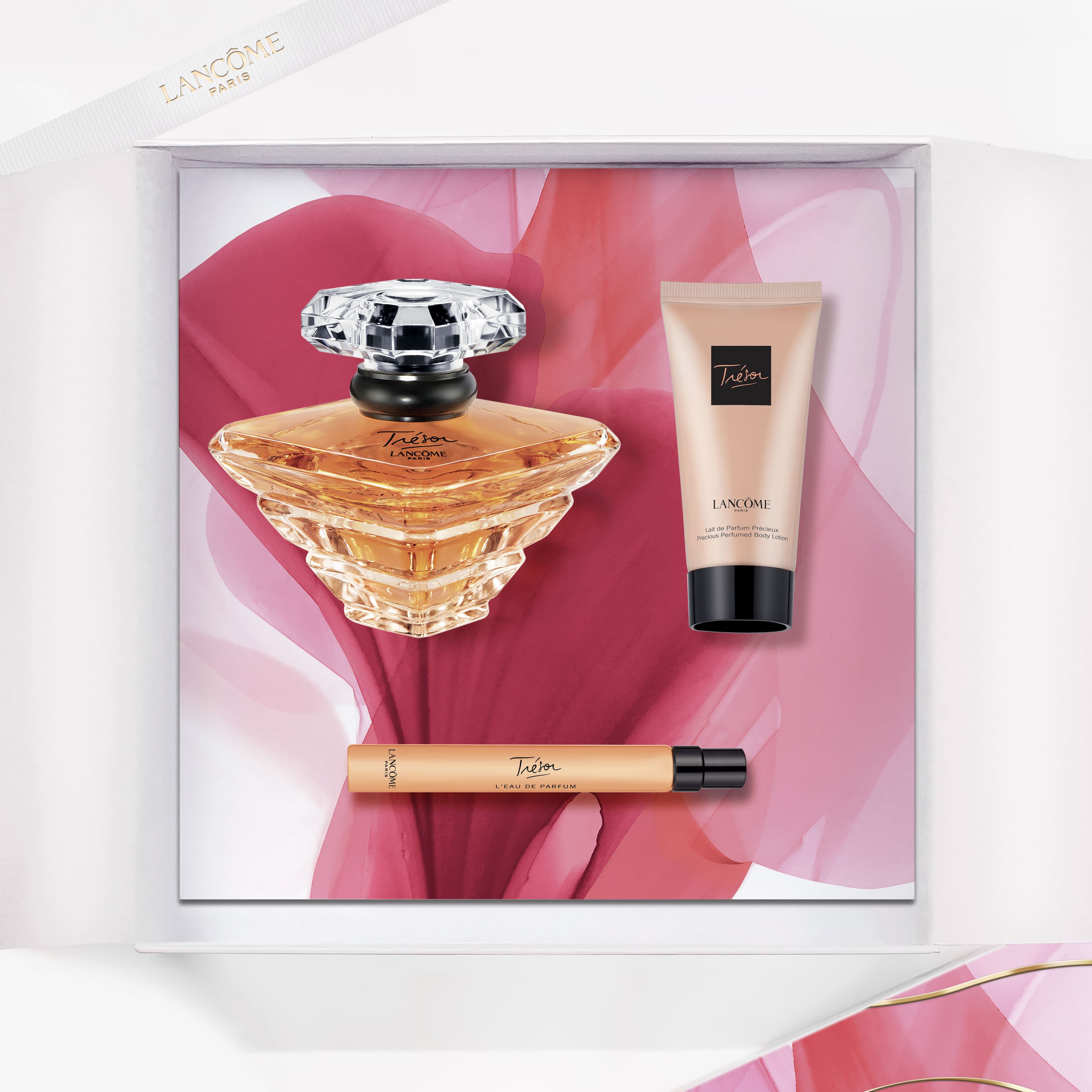 Cofre Tresor Eau de Parfum 100 ml, 10 ml y Locion Corporal