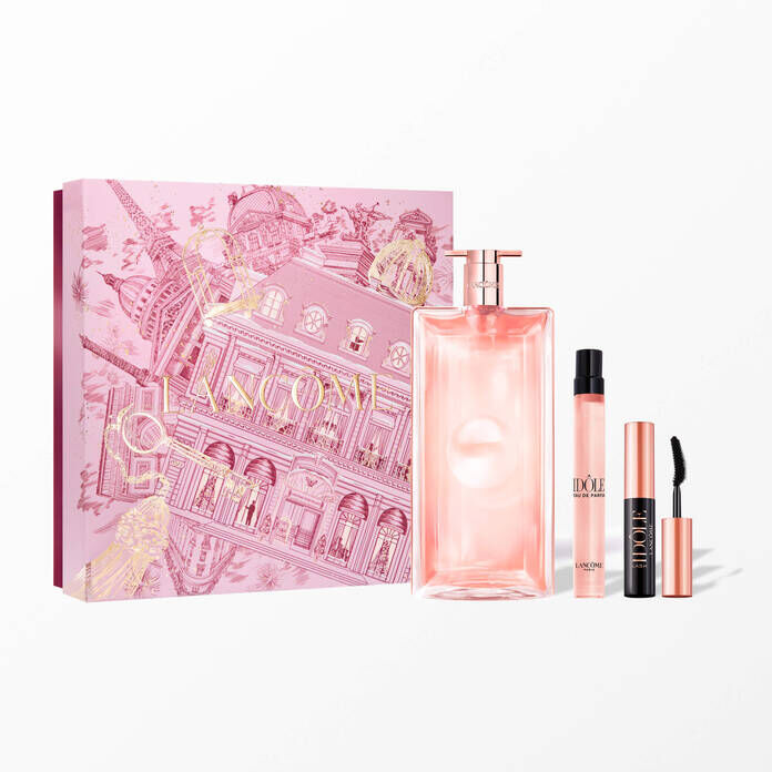 Cofre de regalo navideno Idole que contiene: IDOLE EDP 100ML - IDOLE EDP 10ML - LASH IDOLE MASCARA MINI 2,5ML