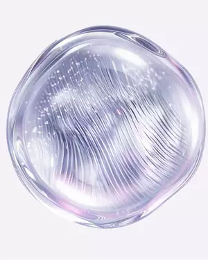 Ilustracion de moleculas de Renergie - Lancome