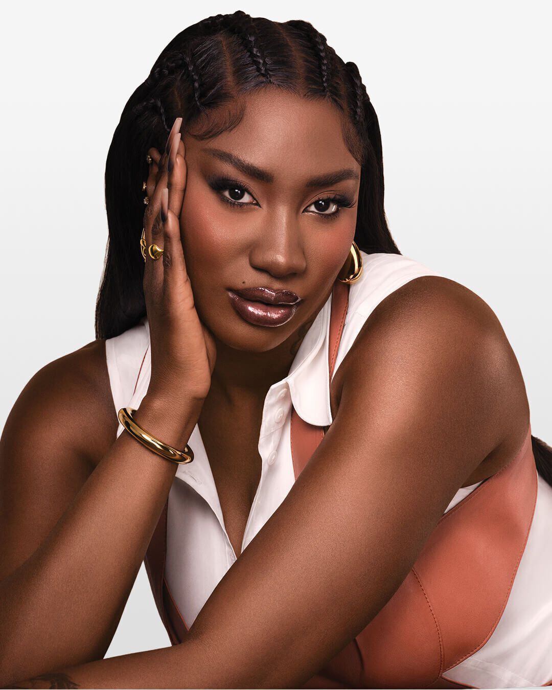 Visual de belleza de Aya Nakamura para Lancome