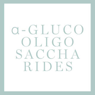 Texto en un fondo claro que dice "a-GLUCO OLIGO SACCHARIDES".