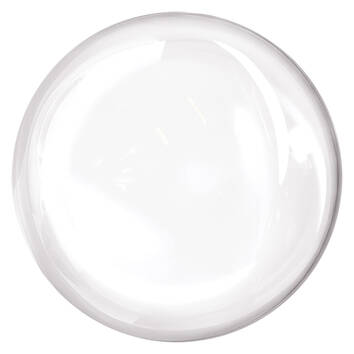 Lente ovalada y transparente, adecuada para diversas aplicaciones opticas o decorativas.